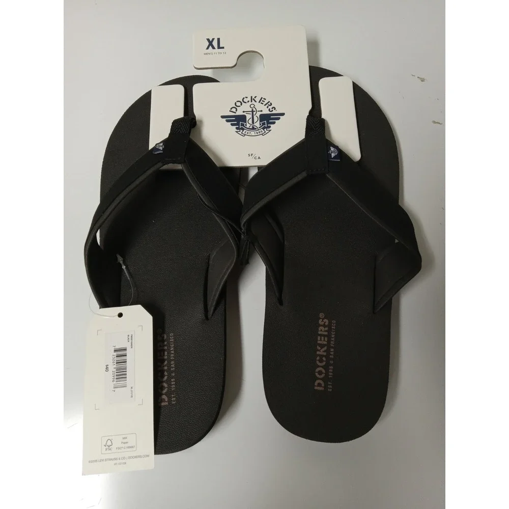 Dockers Flip Flops‎ Men XL Black Size 11/12